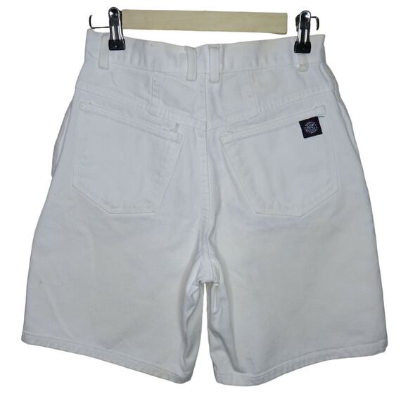 Vintage White High Waist Denim Shorts - Women's M - Picture 2 of 8